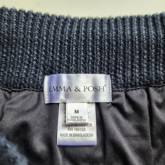 Emma & Posh Women's Knit Crochet Black Midi Skirt Elastic Waist Sz M - Picture 7 of 8